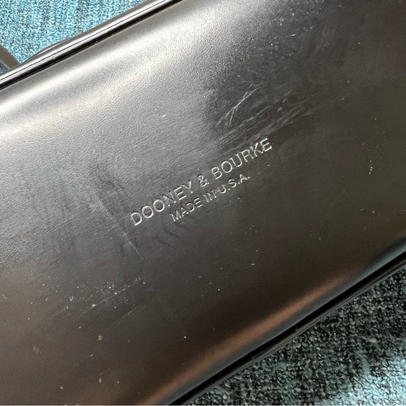 Vintage Dooney & Bourke Zip Zip Satchel Bag DB Logo in Black - Picture 4 of 10